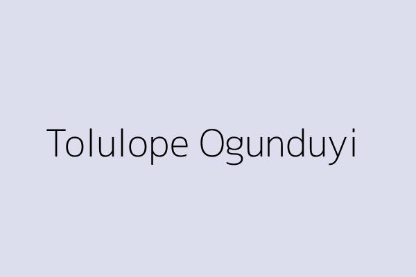 Tolulope Ogunduyi